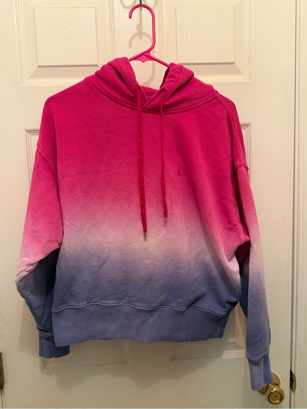 Ralph Lauren Pink to Blue Ombre Crewneck Hoodie Sweater